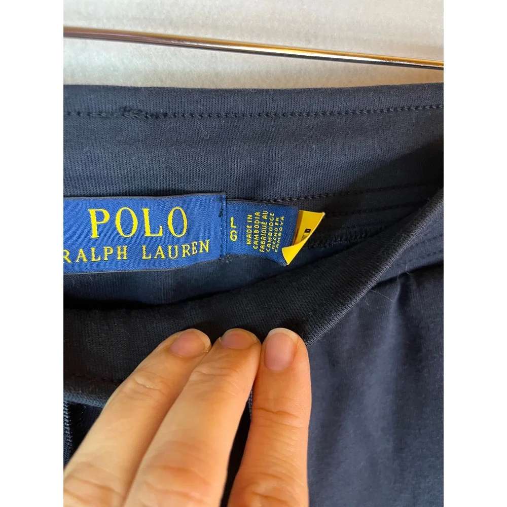 Polo Ralph Lauren Men's L Double Knit Cargo Jogger Pants Navy‎ Blue